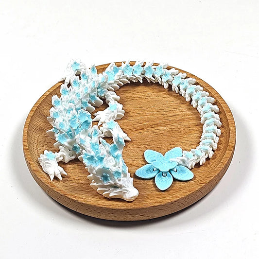 3D Printed Crystal Dragon Articulated Fidget Toy โ Cherry Blossom Dragon Home & Office Decor, Birthday Gift for Boys 2025