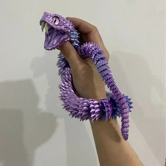 New 3D Printed Wyvern Dragon with Wings – Articulated Fidget Dragon & Desktop Ornament